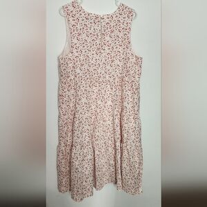 ❤️NEW Xl Floral Print Women's Dress Cotton Mix Spring summer Midi Dress